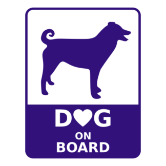 Dog On Board Decal (Purple)